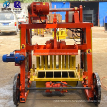 QTM4-30B electricity small moving concrete hollow solid interlocking brick  making machinery price